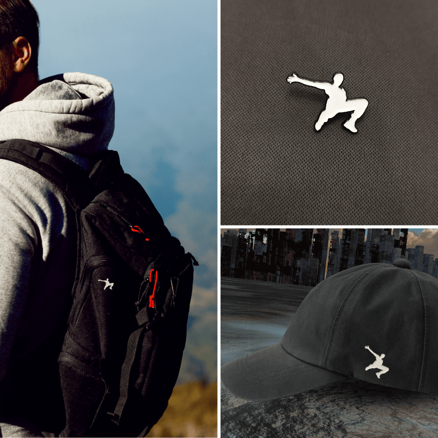 WHITE Lapel Pin - David Belle