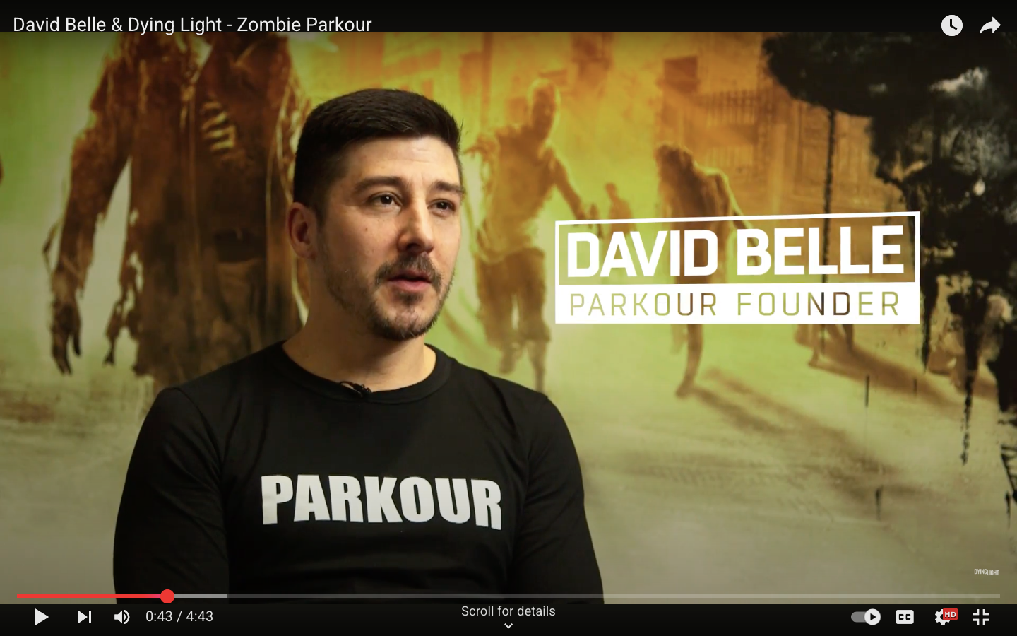 Charger la vidéo : David Belle &amp; Dying Light - Parkour zombie